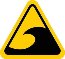 Waves icon. isolated on white background. design in trendy style. yellow attention icon vector