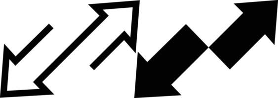 set of bidirectional arrows icon, Transfer arrows outline icon. linear style sign for mobile concept and web design vector