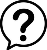 Question mark icon, circle with question mark, on white background vector