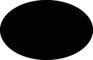 oval icon with black color, on white backgrond. illustration vector