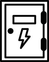 electric panel box icon. Factory Fuse Box Outline vector
