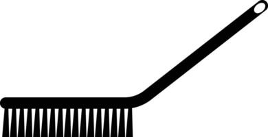 a black and white brush with a long handle vector