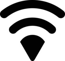 WIFi icon. flat black . isolated on white background. design in trendy style. illustration vector
