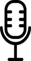 Microphone, linear style icon. Represents a microphone for recording or speaking. illustration vector