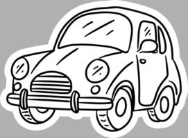 Vintage Car Illustration, Handcrafted Ink Drawing vector