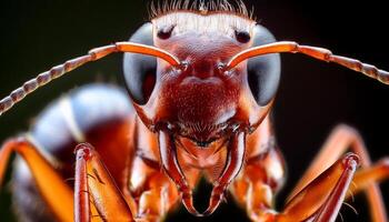 Close-up View of an Ant Showcasing Its Detailed Features and Structure in Natural Light photo