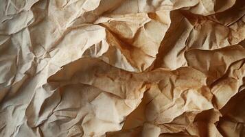 Crumpled paper texture background photo