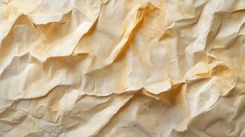 Crumpled paper texture background photo