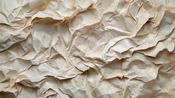 Crumpled paper texture background photo