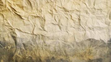 Crumpled paper texture background with grunge effect photo