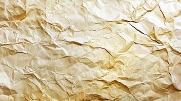 Crumpled paper background with a white background photo