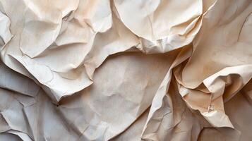Crumpled paper texture background photo