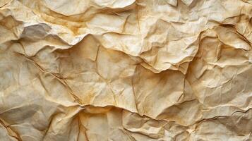 Crumpled paper texture background photo