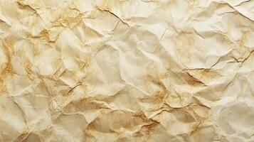 Crumpled paper texture background photo
