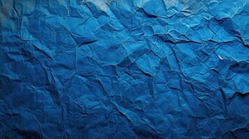 Crumpled blue paper background photo