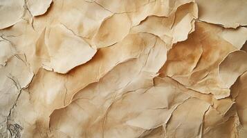 A close up of a wall with paper crumpled photo
