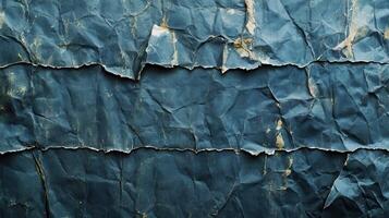 A close up of a blue wall with cracks photo
