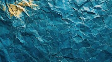 Crumpled paper background with a gold star photo