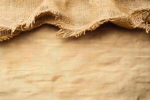 Rustic burlap fabric texture background photo