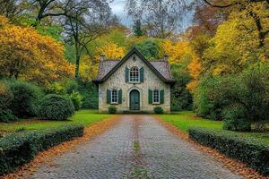 Autumn Cottage, Stone Drive, Forest photo