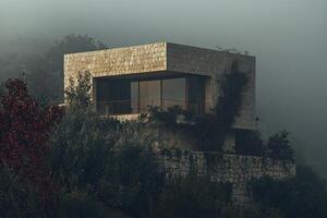 Misty Mountaintop Modern House photo