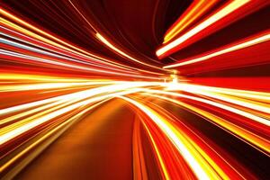 Abstract light trails depicting motion and energy. photo