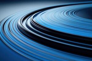 Abstract close-up of layered blue vinyl records. photo