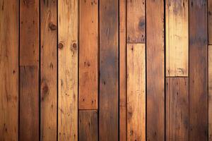 A textured wooden wall with varying shades and grains. photo
