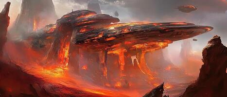 Lava Planet Spaceship Crash photo