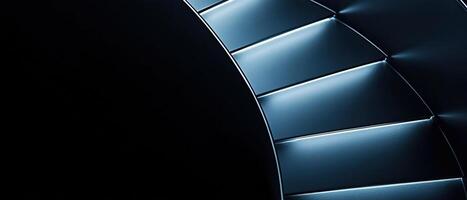 Turbine Blades Close-up, Dark Background, Industrial Setting photo