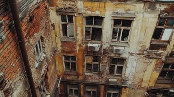 Old buildings in the city photo