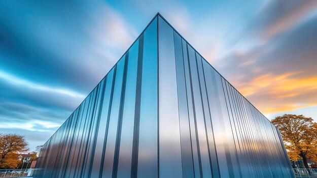 Modern building sunset urban landscape architecture design photo