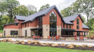 Rustic Lodge Patio, Wooded Setting, Event Venue photo