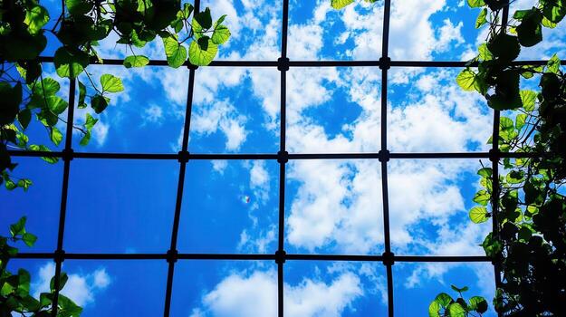 cielo ver mediante conducción, hojas, verano foto