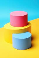 Colorful Cylindrical Display Pods photo
