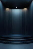Dark, elegant podium stage photo