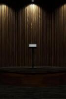 Empty stage with podium photo