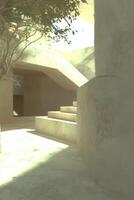 Light-filled, minimalist concrete structure photo