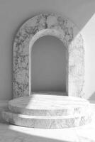 Marble archway podium photo