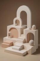 Minimalist architectural display photo