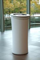 Modern waste bin in a contemporary setting photo