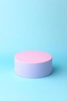 Pastel colored circular podium photo