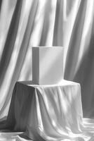 White product display podium photo