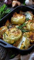 Roasted Cabbage with Rosemary and Garlic photo