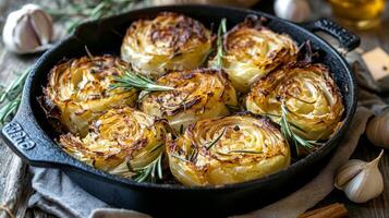 Oven-Roasted Cabbage with Rosemary and Garlic photo