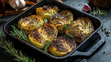 Roasted Cabbage with Rosemary - A Flavorful and Healthy Dinner photo