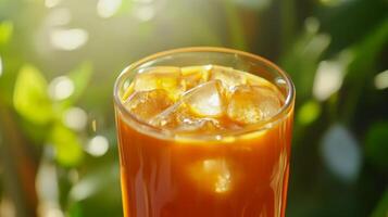 Iced Tea in a Glass on a Sunny Day photo