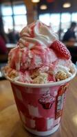 Strawberry Ice Cream Dessert, A Summer Delight photo