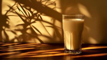 Golden Hour Drink in a Glass - A Refreshing Beverage photo
