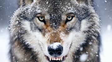 Majestic Wolf in a Winter Wonderland photo